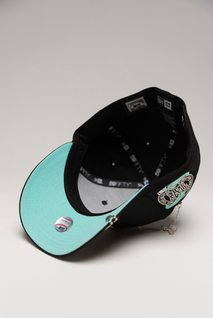 NEW ERA EXCLUSIVE 59FIFTY BLACK NEW YORK YANKEES W/ SUBWAY SERIES SIDE PATCH