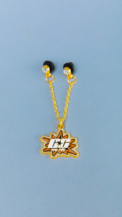 *NEW GOLD "CAP CITY" EXPLOSION CHAIN W/ RHINESTONES VERY LIMITED
