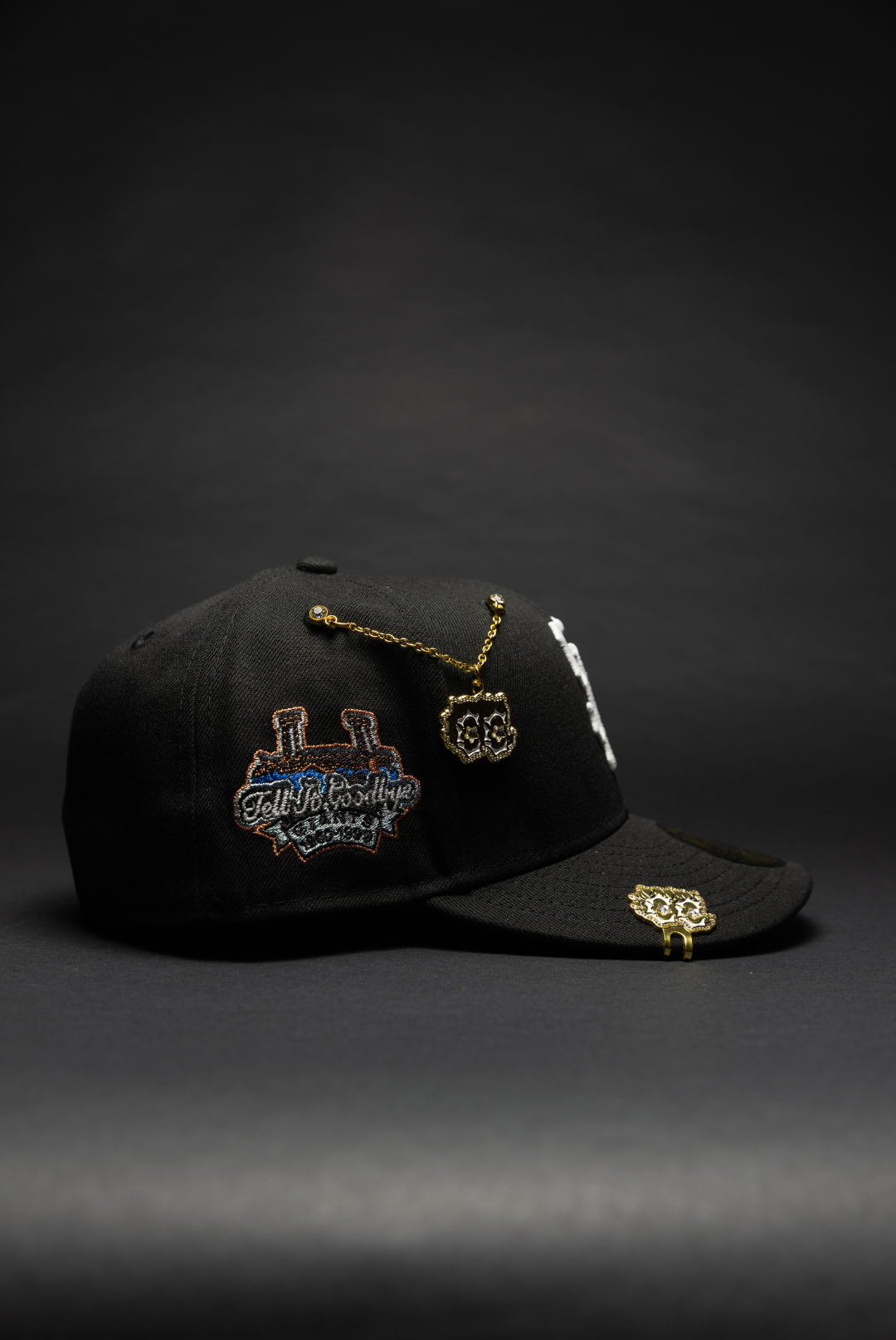 NEW ERA EXCLUSIVE 59FIFTY BLACK SAN FRANCISCO GIANTS W/ "TELL IT GOODBYE" SIDE PATCH
