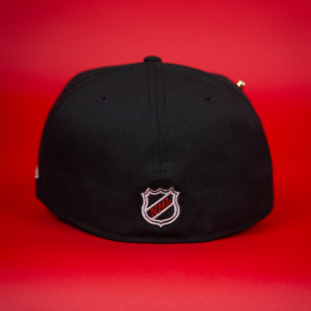 NEW ERA EXCLUSIVE 59FIFTY BLACK LOS ANGELES KINGS W/ STAPLES CENTER SIDE PATCH