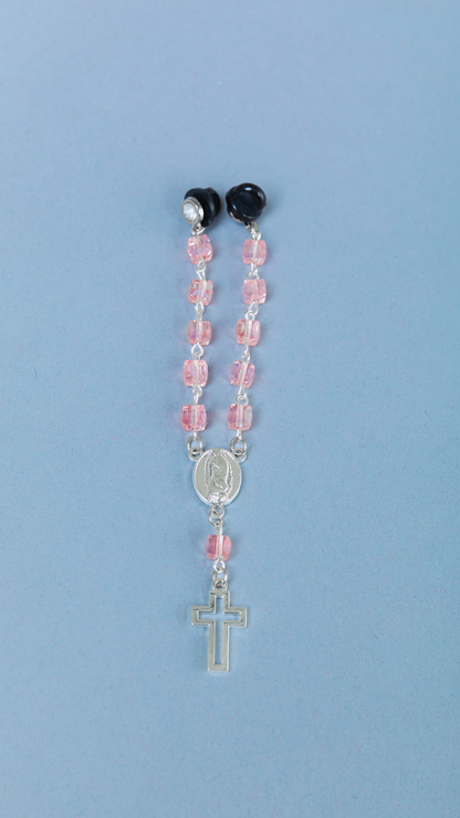 *NEW PINK ROSARY STYLE "VIRGENCITA" CHAIN VERY LIMITED