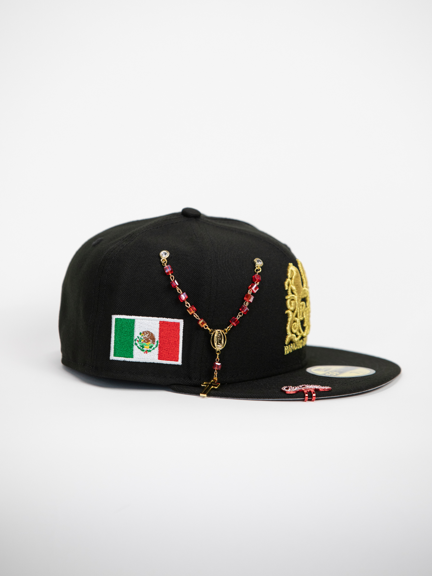 NEW* "RANCHO HUMILDE x NEW ERA x CAP CITY" BLACK 59FIFTY FITTED W/ MEXICAN FLAG & GREY UV *FREE ACCESSORY INCLUDED