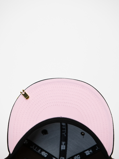 NEW* "RANCHO HUMILDE x NEW ERA x CAP CITY" BROWN/BLACK 59FIFTY FITTED W/ MEXICAN FLAG & PINK UV *FREE ACCESSORY INCLUDED
