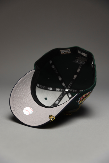 NEW ERA EXCLUSIVE 59FIFTY FOREST GREEN/NAVY MINNESOTA TWINS W/ ALL STAR GAME SIDE PATCH