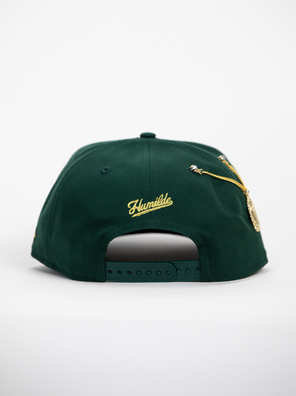 NEW* "RANCHO HUMILDE x NEW ERA x CAP CITY" FOREST GREEN 9FIFTY A-FRAME W/ MEXICAN FLAG & GREY UV *FREE ACCESSORY INCLUDED