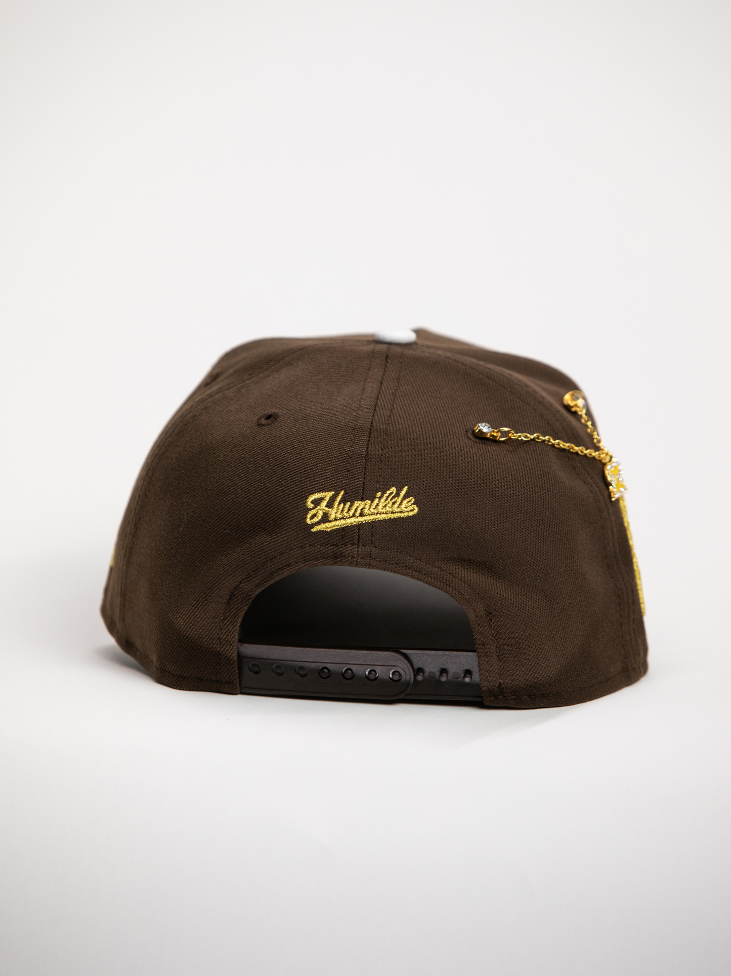 NEW* "RANCHO HUMILDE x NEW ERA x CAP CITY" BROWN SAN JUDAS 9FIFTY A-FRAME W/ RANCHO LOGO & GREY UV *FREE ACCESSORY INCLUDED