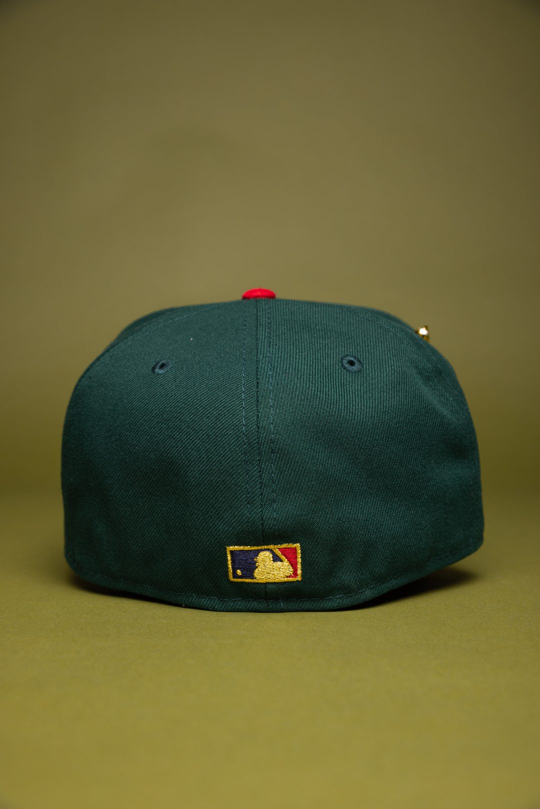 NEW ERA EXCLUSIVE 59FIFTY FOREST GREEN/NAVY ATLANTA BRAVES W/ ANNIVERSARY SIDE PATCH