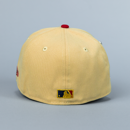 NEW ERA EXCLUSIVE 59FIFTY VEGAS GOLD SAN FRANCISCO GIANTS W/ "BATTLE OF THE BAY" SIDE PATCH