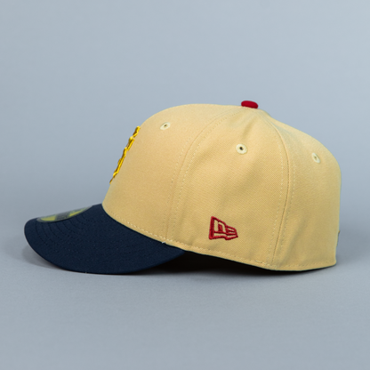 NEW ERA EXCLUSIVE 59FIFTY VEGAS GOLD SAN FRANCISCO GIANTS W/ "BATTLE OF THE BAY" SIDE PATCH
