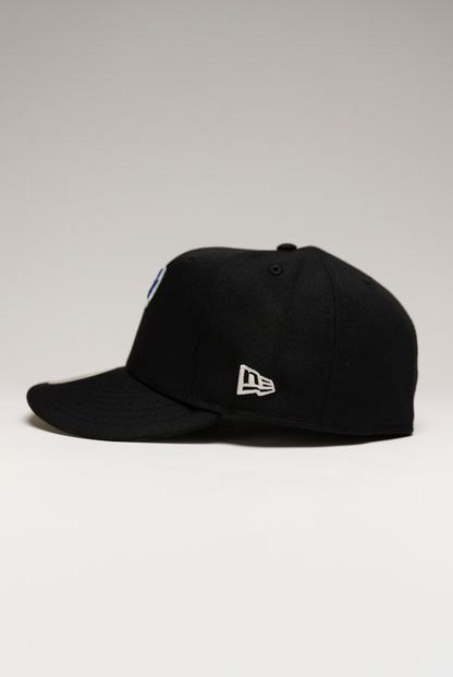 NEW ERA EXCLUSIVE 59FIFTY BLACK PHILADELPHIA PHILLIES W/ 100TH ANNIVERSARY SIDE PATCH