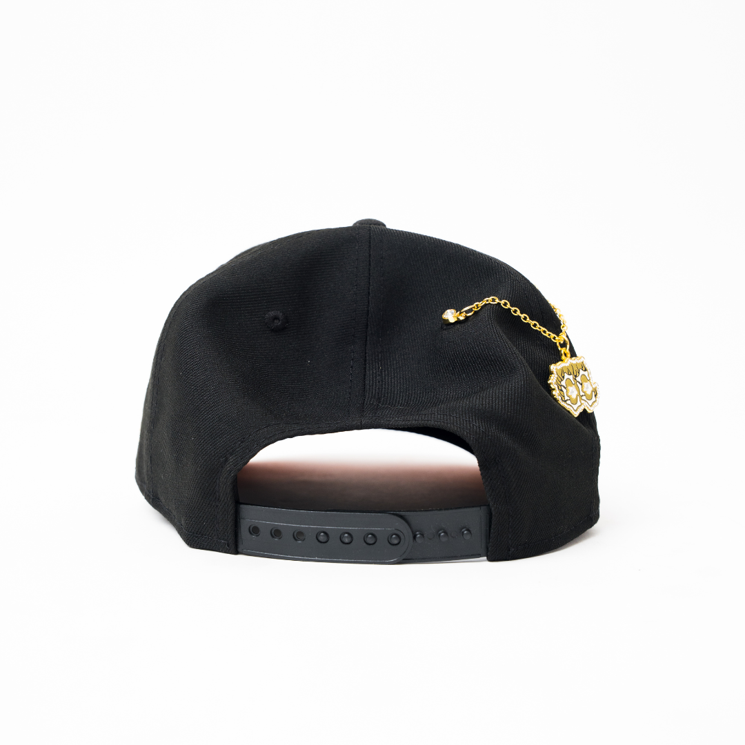 NEW ERA 9FIFTY A-FRAME BLACK TEXAS RANGERS SNAPBACK W/ WORLD SERIES SIDE PATCH