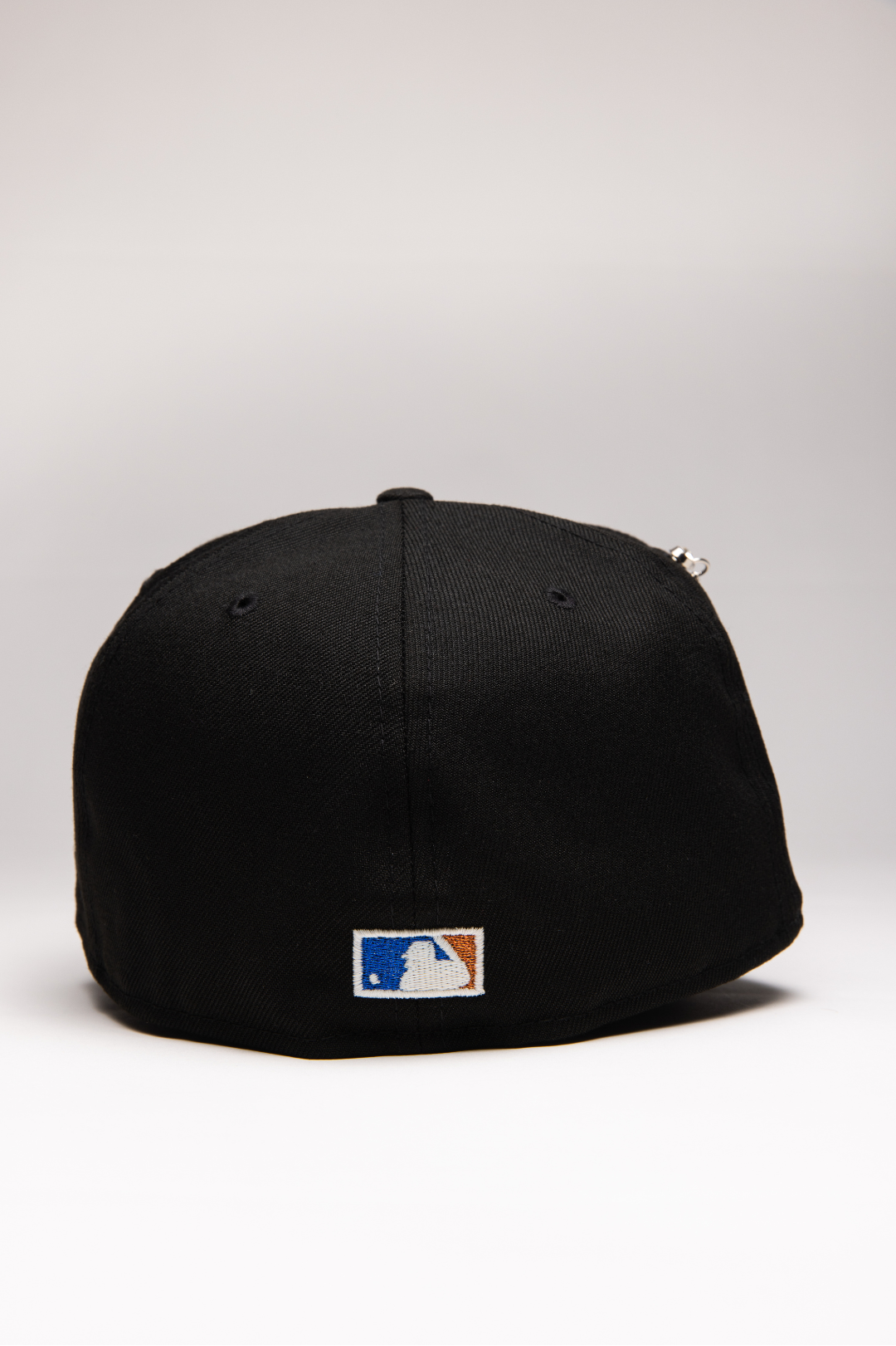 NEW ERA EXCLUSIVE 59FIFTY BLACK ANAHEIM ANGELS W/ 50TH ANNIVERSARY SIDE PATCH