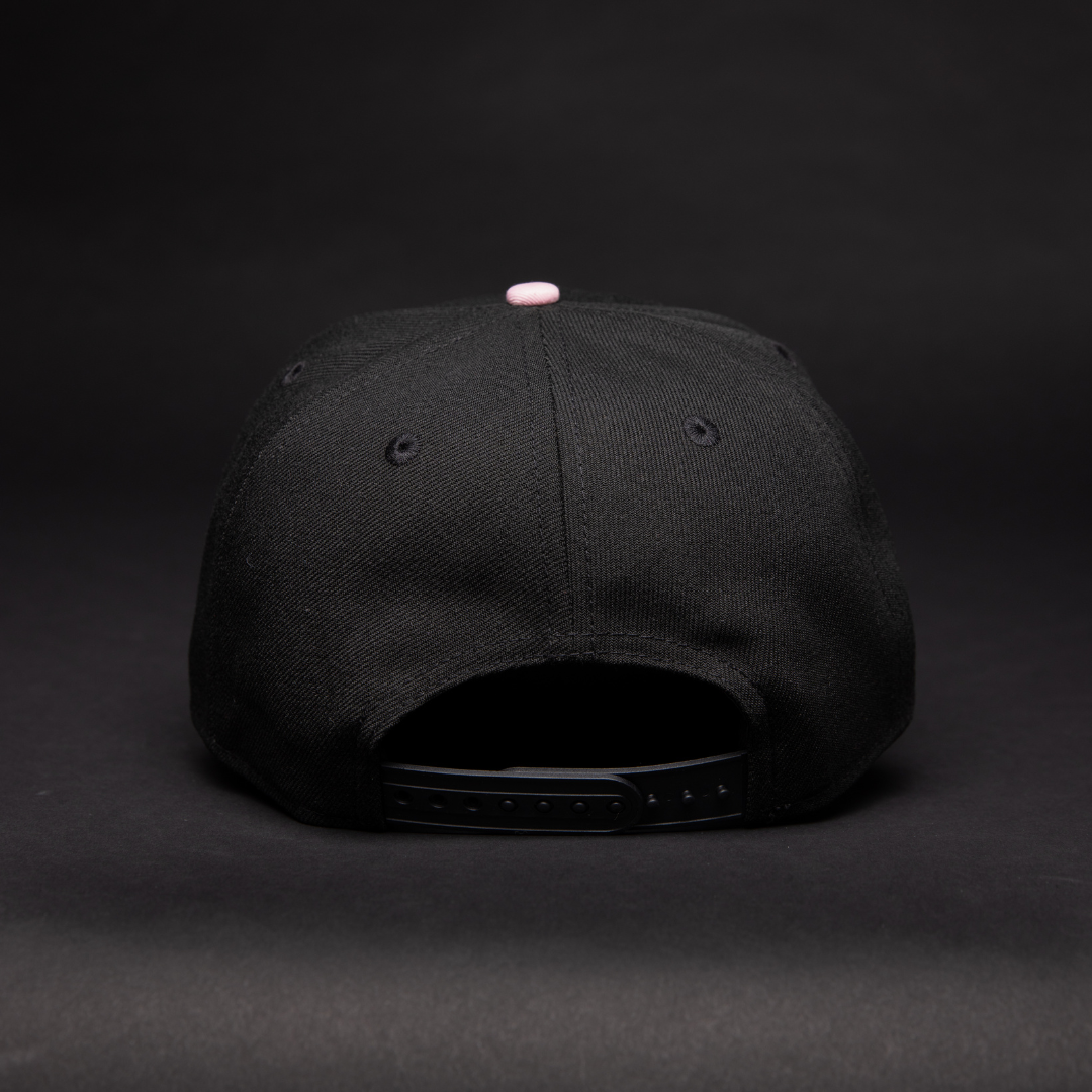 NEW ERA 9FIFTY A-FRAME BLACK/ BURGUNDY ANAHEIM ANGELS SNAPBACK W/ ALL STAR GAME SIDE PATCH