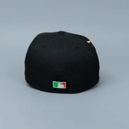 NEW ERA EXCLUSIVE 59FIFTY BLACK HOUSTON ASTROS W/ 2022 WORLD SERIES CHAMPIONS SIDE PATCH