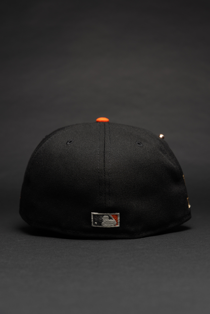 NEW ERA EXCLUSIVE 59FIFTY BLACK ATLANTA BRAVES W/ TURNER FIELD SIDE PATCH
