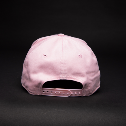 NEW ERA 9FIFTY A-FRAME PINK LOS ANGELES DODGERS SNAPBACK W/ PINK HEART + 60TH ANNIVERSARY SIDE PATCH
