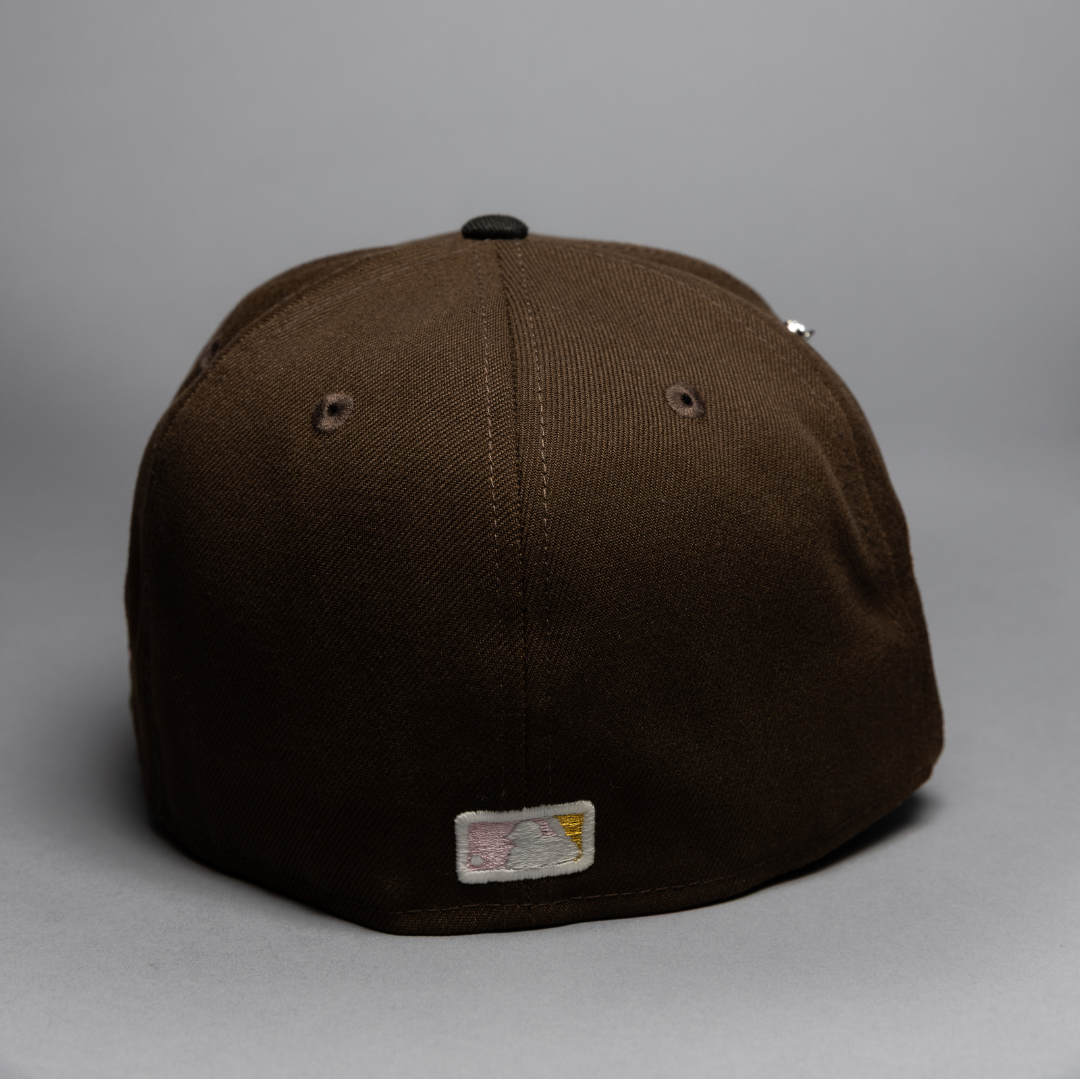 NEW ERA EXCLUSIVE 59FIFTY BROWN/BLACK LOS ANGELES DODGERS 'HEAVENLY CITY" W/ SHOHEI OHTANI 50-50 CLUB SIDE PATCH
