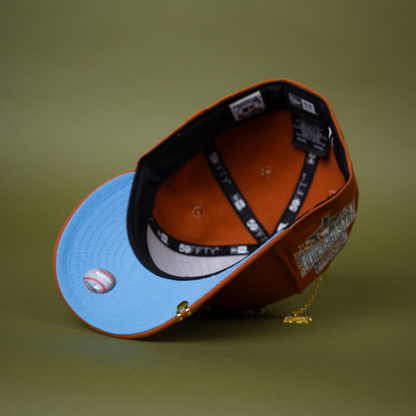 NEW ERA EXCLUSIVE 59FIFTY RUST PHILADELPHIA PHILLIES W/ 1996 ALL STAR GAME SIDE PATCH