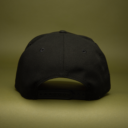 NEW ERA 9FIFTY A-FRAME BLACK LOS ANGELES DODGERS SNAPBACK W/ RED HEART + 50TH ANNIVERSARY SIDE PATCH