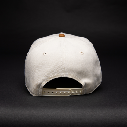 NEW ERA 9FIFTY A-FRAME CHROME/ KHAKI HOUSTON ASTROS SNAPBACK W/ "CELEBRATING 45 YEARS" SIDE PATCH