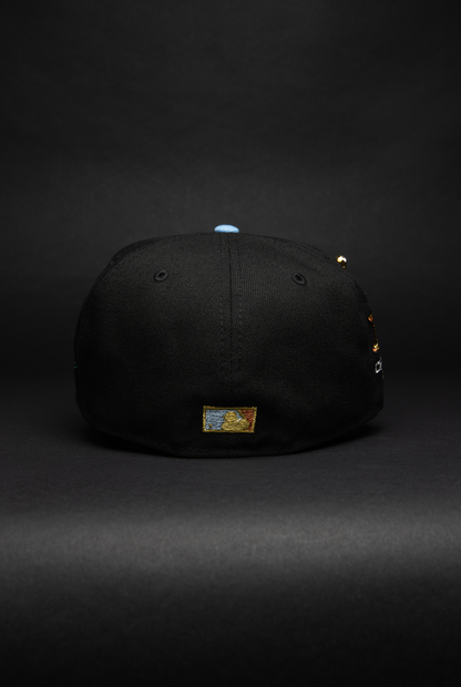 NEW ERA EXCLUSIVE 59FIFTY BLACK/FOREST GREEN NEW YORK YANKEES W/ WORLD SERIES CHAMPIONS SIDE PATCH