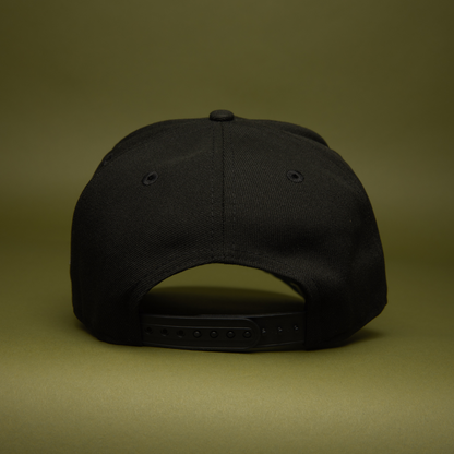 NEW ERA 9FIFTY A-FRAME BLACK LOS ANGELES DODGERS SNAPBACK W/ 50TH ANNIVERSARY SIDE PATCH