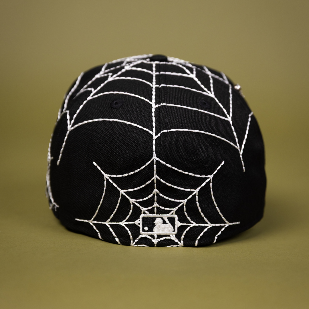 NEW ERA EXCLUSIVE 59FIFTY BLACK HOUSTON ASTROS W/ SPIDER WEB + 45TH ANNIVERSARY SIDE PATCH