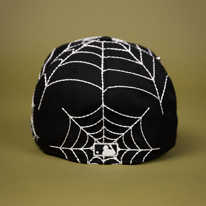 NEW ERA EXCLUSIVE 59FIFTY BLACK HOUSTON ASTROS W/ SPIDER WEB + 45TH ANNIVERSARY SIDE PATCH