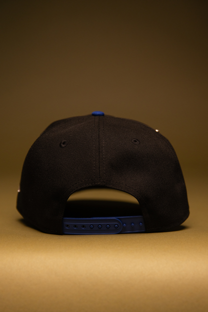 NEW ERA EXCLUSIVE 9FIFTY BLACK/BLUE LOS ANGELES KINGS SNAPBACK W/ 40TH ANNIVERSARY SIDE PATCH