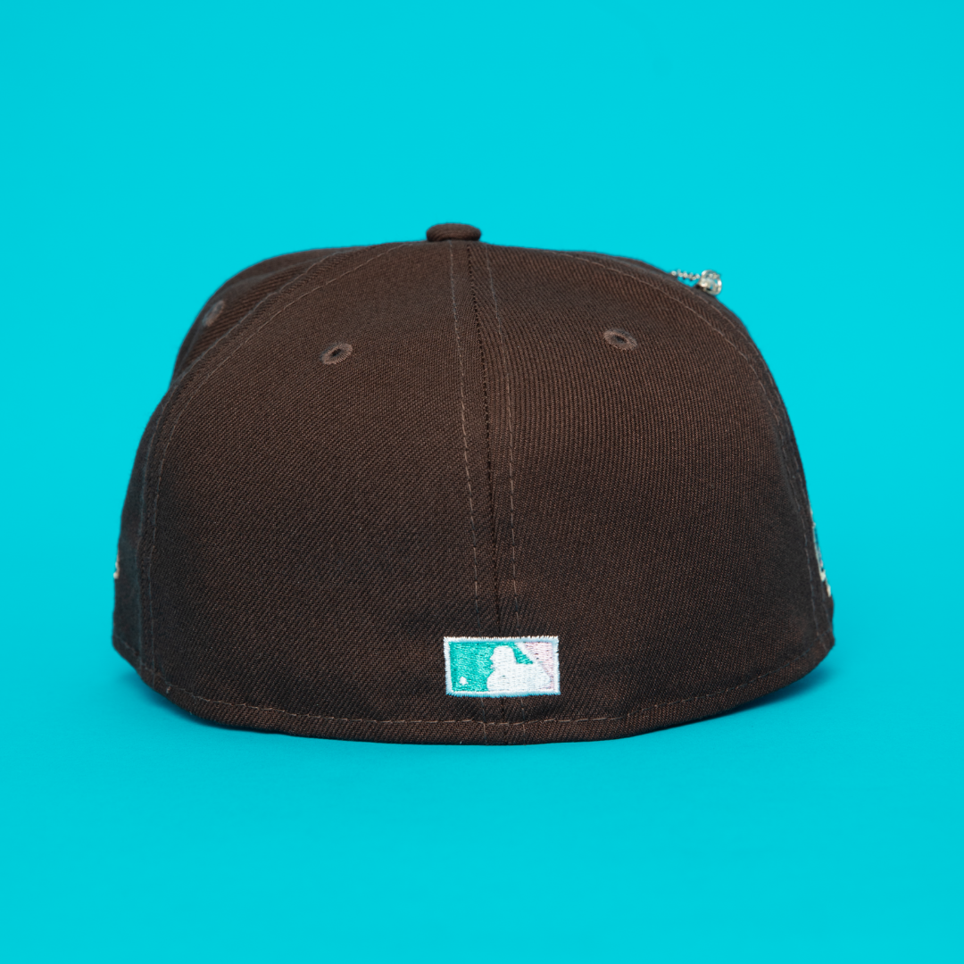 NEW ERA EXCLUSIVE 59FIFTY DARK BROWN TAMPA BAY RAYS W/ 1998 INAUGURAL SEASON SIDE PATCH
