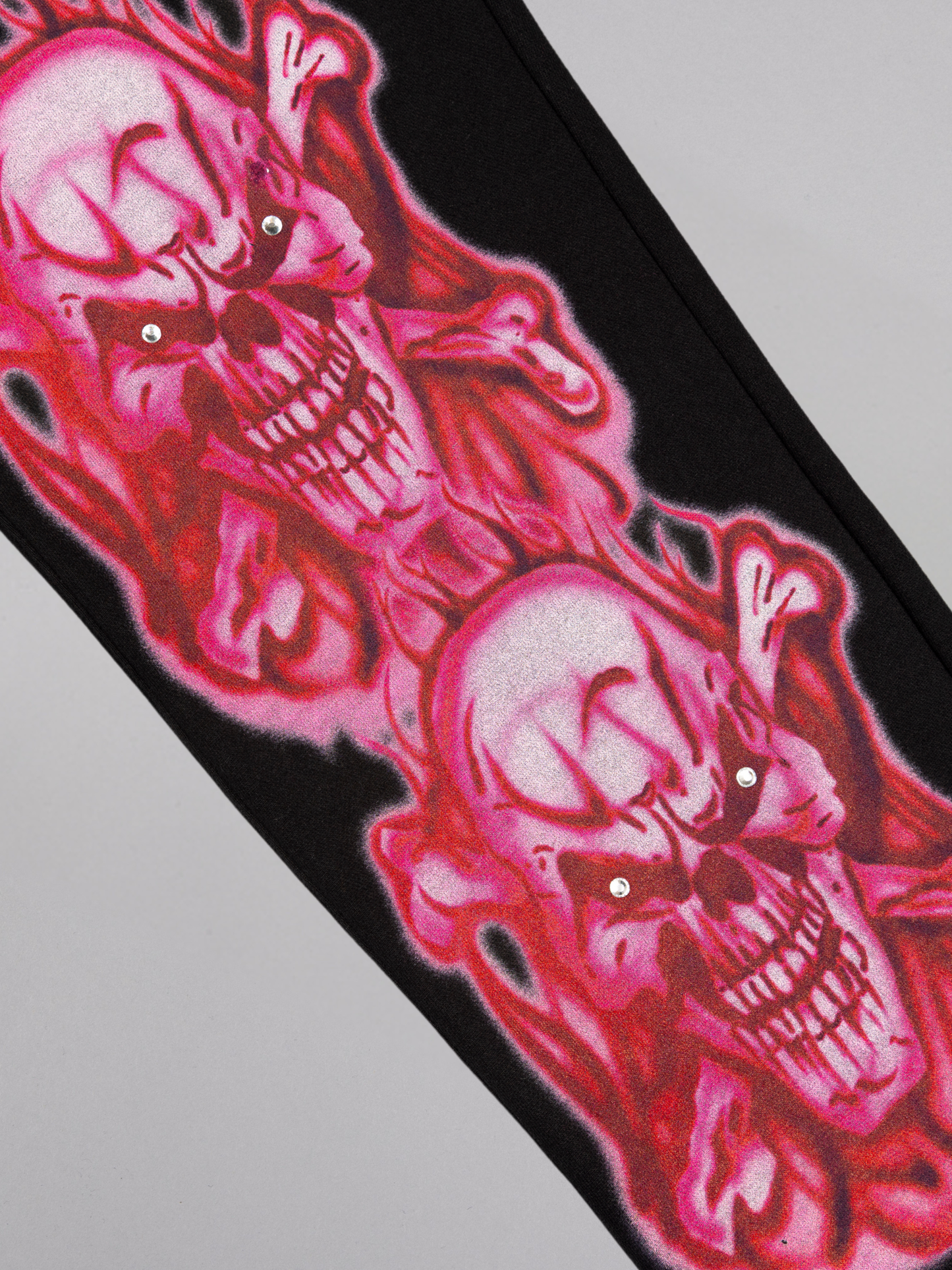 CAP CITY X SHORELINE MAFIA BLACK/PINK AIR BRUSH PANTS W/ RHINESTONES - UNISEX