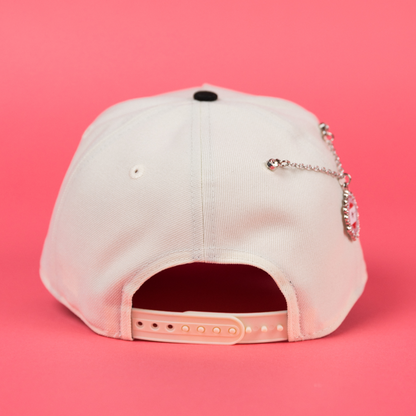 NEW ERA 9FIFTY A-FRAME CHROME/ BLACK ATLANTA BRAVES SNAPBACK W/ 1999 WORLD SERIES SIDE PATCH