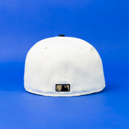 NEW ERA EXCLUSIVE 59FIFTY CHROME/ BLACK LOS ANGELES DODGERS W/ 40TH ANNIVERSARY SIDE PATCH