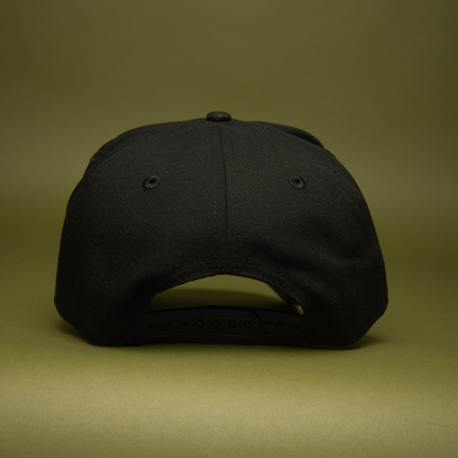 NEW ERA 9FIFTY A-FRAME BLACK LOS ANGELES DODGERS SNAPBACK W/ PALM TREES + 60TH ANNIVERSARY SIDE PATCH