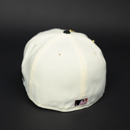 NEW ERA EXCLUSIVE 59FIFTY CHROME/ BLACK CHICAGO WHITE SOX W/ 100TH SEASON SIDE PATCH