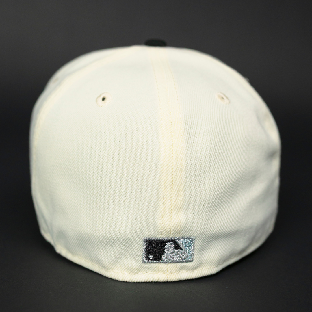 NEW ERA EXCLUSIVE 59FIFTY CHROME/ BLACK ATLANTA BRAVES W/ 2000 ALL STAR GAME SIDE PATCH