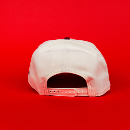 NEW ERA 9FIFTY A-FRAME CHROME/ BLUE TEXAS RANGERS SNAPBACK W/ FINAL SEASON SIDE PATCH