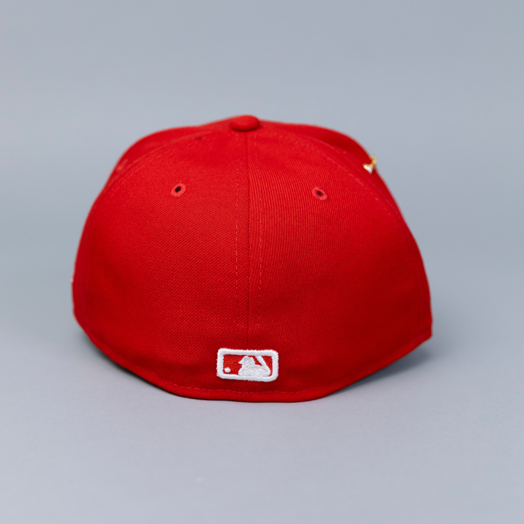 NEW ERA EXCLUSIVE 59FIFTY RED LOS ANGELES DODGERS W/ 1988 WORLD SERIES SIDE PATCH