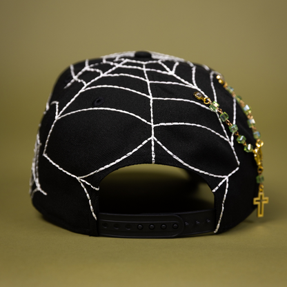 NEW ERA ECLUSIVE 9FIFTY A-FRAME BLACK NEW YORK YANKEES SNAPBACK W/ SPIDER WEB + 1996 WORLD SERIES SIDE PATCH