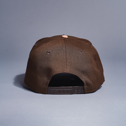 NEW ERA 9FIFTY A-FRAME BROWN/BEIGE LOS ANGELES DODGERS SNAPBACK W/ 100TH ANNIVERSARY SIDE PATCH