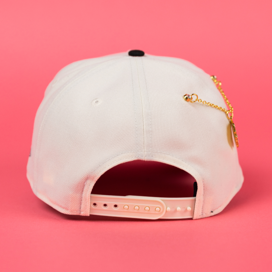 NEW ERA 9FIFTY A-FRAME CHROME/ BLACK CHICAGO WHITE SOX SNAPBACK W/ ALL STAR YEARS SIDE PATCH