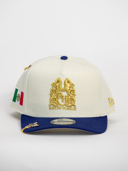 NEW* "RANCHO HUMILDE x NEW ERA x CAP CITY" WHITE/BLUE 9FIFTY A-FRAME W/ MEXICAN FLAG & GREY UV *FREE ACCESSORY INCLUDED