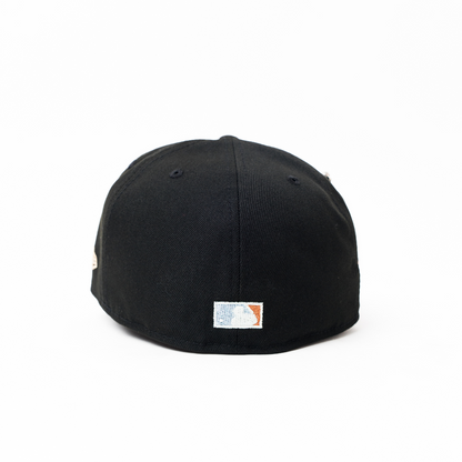 NEW ERA EXCLUSIVE 59FIFTY BLACK TEXAS RANGERS W/ ARLINGTON STADIUM SIDE PATCH