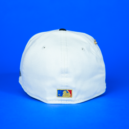 NEW ERA EXCLUSIVE 59FIFTY CHROME/ BLACK LOS ANGELES DODGERS W/ DODGER STADIUM SIDE PATCH