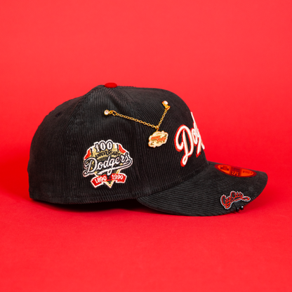 NEW ERA EXCLUSIVE 59FIFTY CORDUROY LOS ANGELES DODGERS SCRIPT W/ 100TH ANNIVERSARY SIDE PATCH