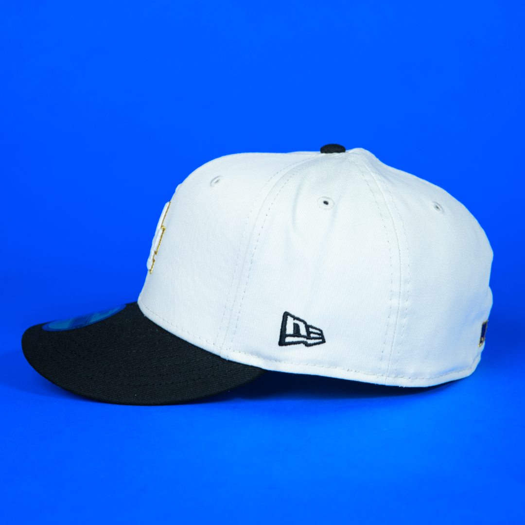 NEW ERA EXCLUSIVE 59FIFTY CHROME/ BLACK LOS ANGELES DODGERS W/ DODGER STADIUM SIDE PATCH