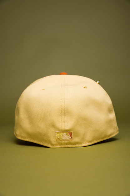 NEW ERA EXCLUSIVE 59FIFTY VEGAS GOLD/MAROON ATLANTA BRAVES W/ 2000 ALL STAR GAME SIDE PATCH