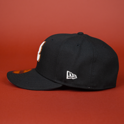 NEW ERA 59FIFTY BLACK ATLANTA BRAVES W/ 2000 ALL STAR GAME SIDE PATCH