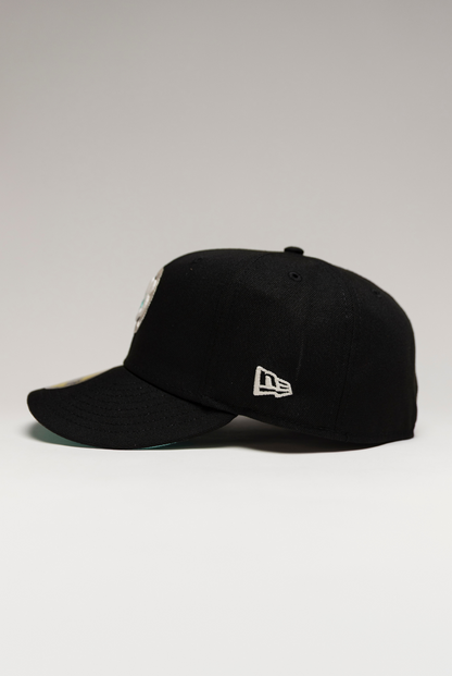 NEW ERA EXCLUSIVE 59FIFTY BLACK CHICAGO CUBS W/ BE ALERT-FOR FOUL SIDE PATCH