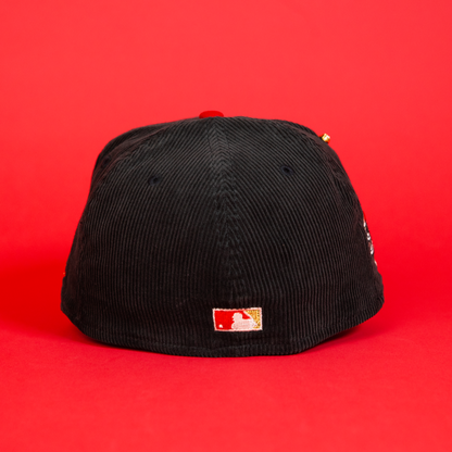 NEW ERA EXCLUSIVE 59FIFTY CORDUROY LOS ANGELES DODGERS SCRIPT W/ 100TH ANNIVERSARY SIDE PATCH